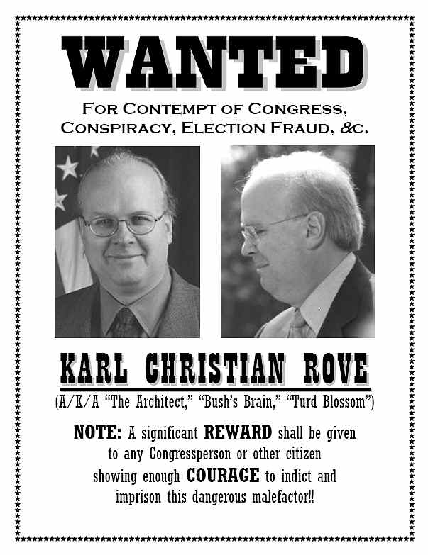Wanted: Karl Rove